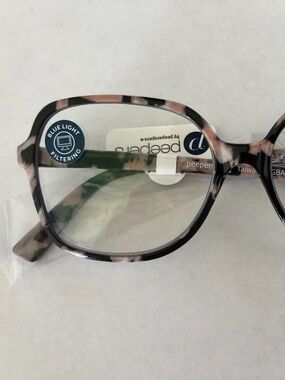New Pink Marble Peepers Oversized‎ Blue Light Filtering Readers +1.00